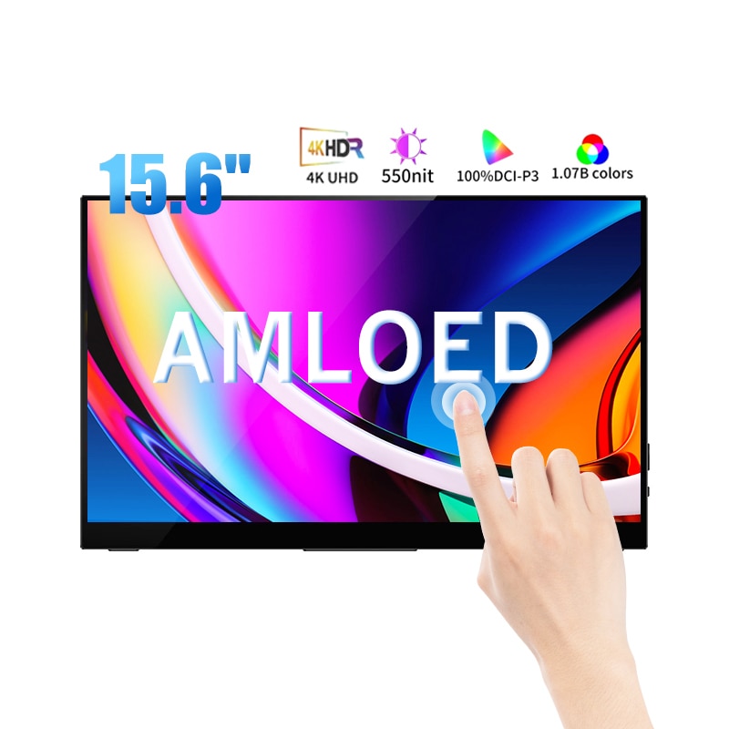 15.6 ġ ޴ , 4K OLED ġ ũ, 3840x2160, CŸ HDMI,  PC Ʈ ӿ  550cd/ ȣȯ